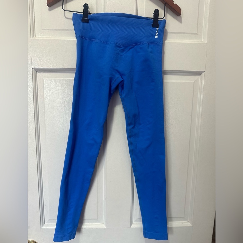 High-Rise Blue Leggings